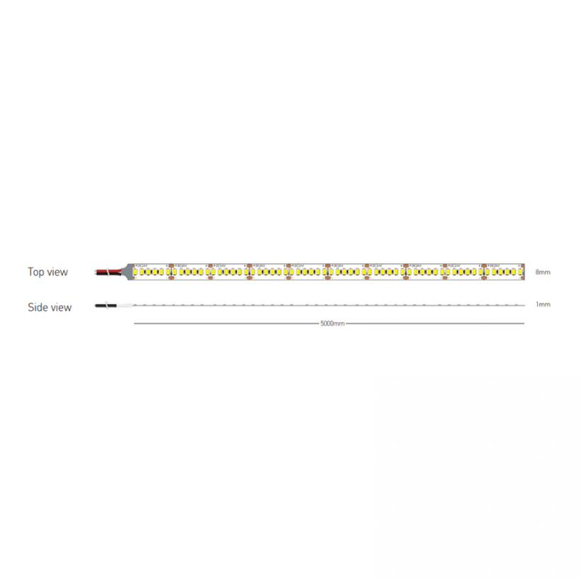9,6W/m LED juosta, 24V, 240LEDs/m, 4000K, IP20, 5m ritė, LS33
