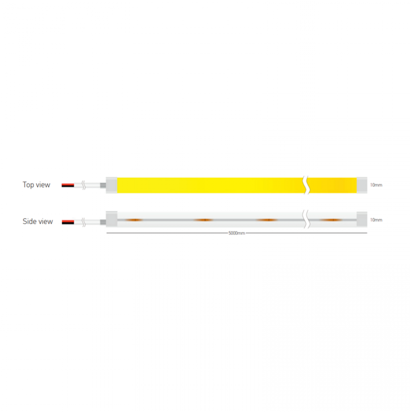 9,6W/m LED NEON juosta, 24V, 144LEDs/m, 2700K, IP67, 5m ritė, LS68