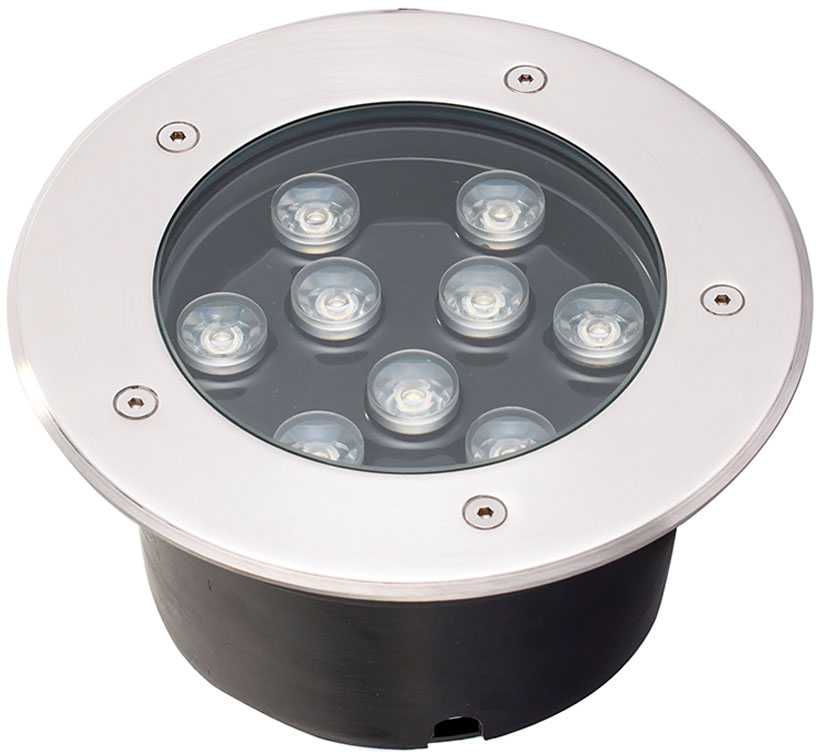 9W įleidžiamas lauko šviestuvas LOTUS, sidabro sp., 3200K, IP67, 4187000