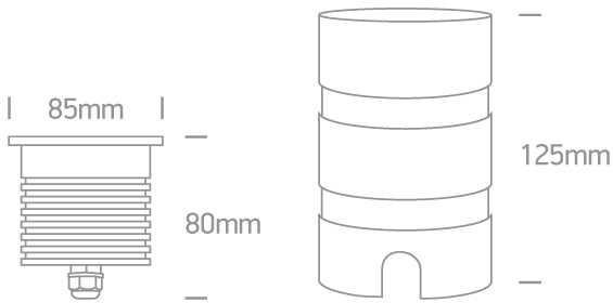 9W LED įleidžiamas į žemę šviestuvas, aliuminio sp., 3000K, 69056C/W