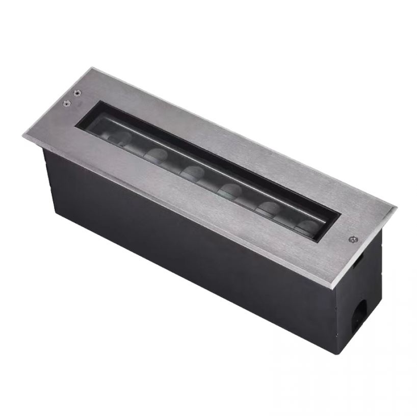 9W LED įleidžiamas į žemę šviestuvas, plieno sp., 3000K, IP67, E365