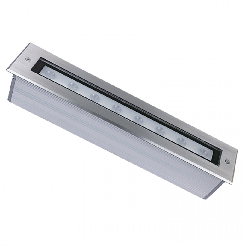 9W LED įleidžiamas į žemę šviestuvas, plieno sp., 3000K, IP67, E366