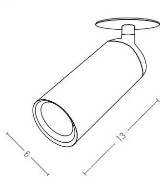 9W LED įleidžiamo montavimo šviestuvas, baltas, 3000K, S056-24