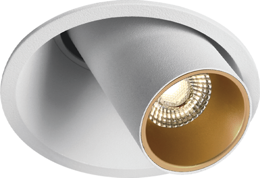 9W LED įleidžiamas šviestuvas, baltos/aukso sp., 2700/3000/4000K, 25362