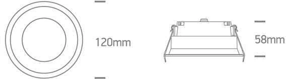 9W LED įleidžiamas šviestuvas, juodas, 3000/4000/5000K, IP65, 10109FD/B/V