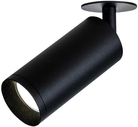 9W LED įleidžiamo montavimo šviestuvas, juodas, 3000K, S057-24