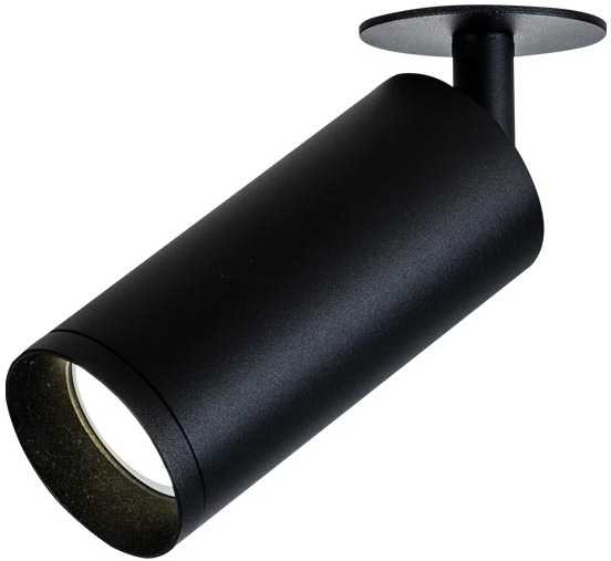 9W LED įleidžiamo montavimo šviestuvas, juodas, 3000K, S057-40