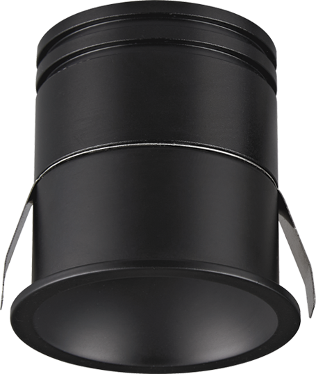 9W LED įleidžiamas šviestuvas, matinės juodos sp., 3000K, IP54, S351