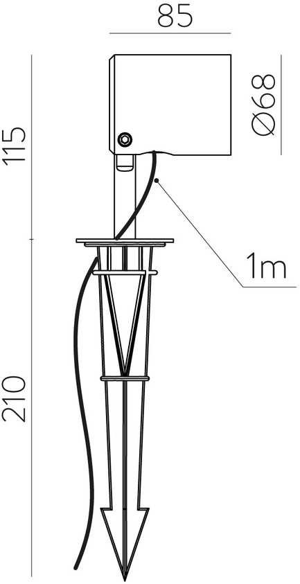 9W LED įsmeigiamas lauko šviestuvas NOX, antracito sp., 2700K, IP65, H2092090GR