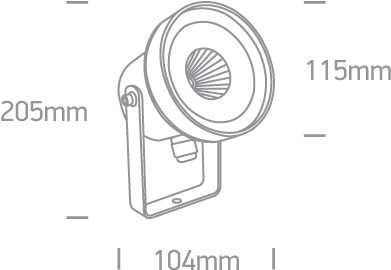 9W LED įsmeigiamas sodo šviestuvas, antracito sp., 3000K, 67196C/AN/W