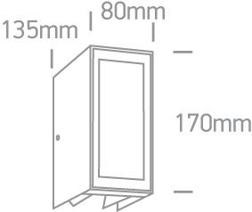 9W LED sieninis šviestuvas, antracito sp., 3000K, 67440/AN/W