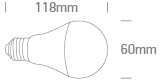 9W LED lemputė, E27, balta, 2700/3000/4000K, 9G09/V/E