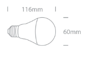9W LED lemputė TUYA/SMART LIFE, E27, 2700-6500K/RGB, dimeriuojama, 9G09T