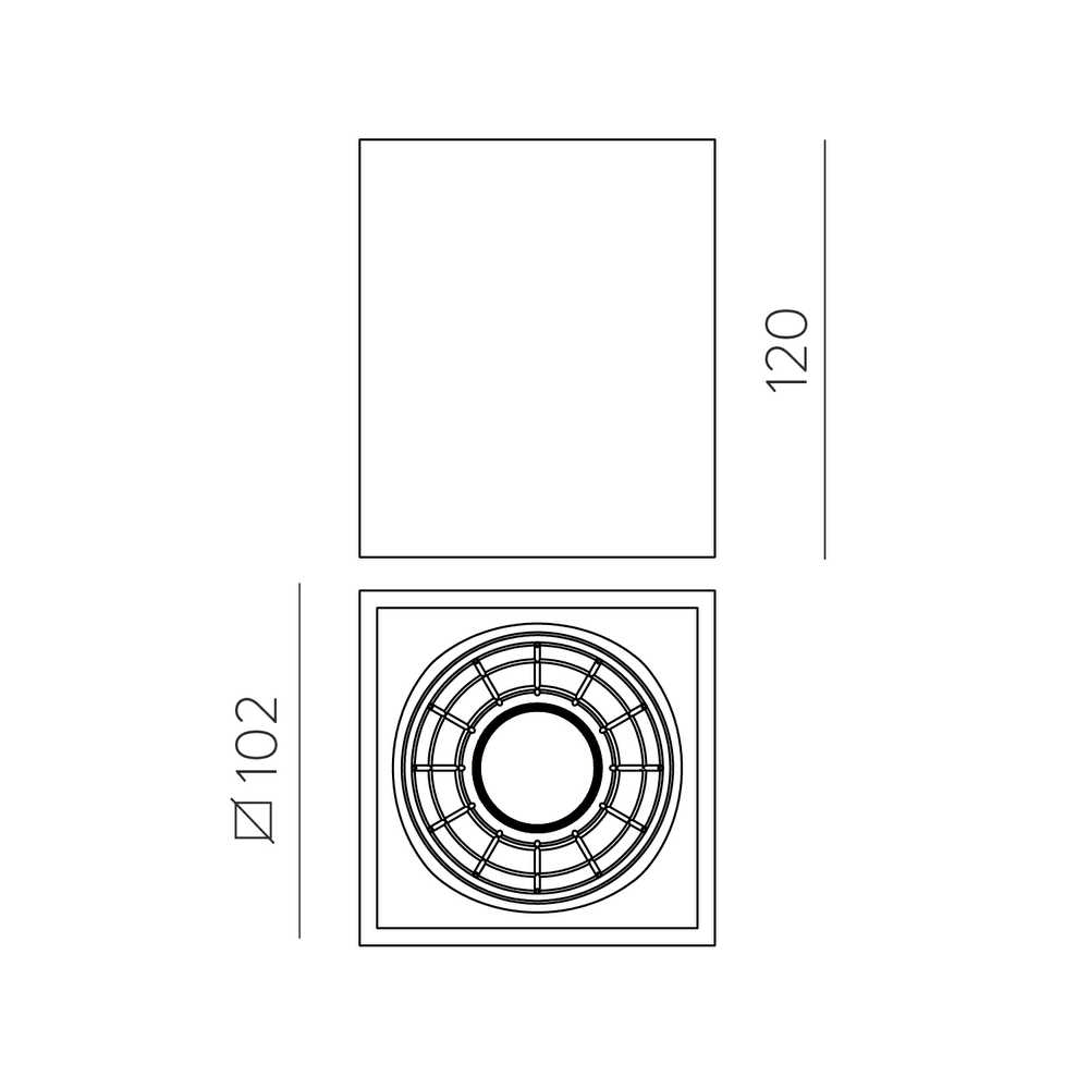 Lubinis šviestuvas 9W LED lubinis fasado šviestuvas PERSEO, pilkas, 3000K, IP65, P2077000GR