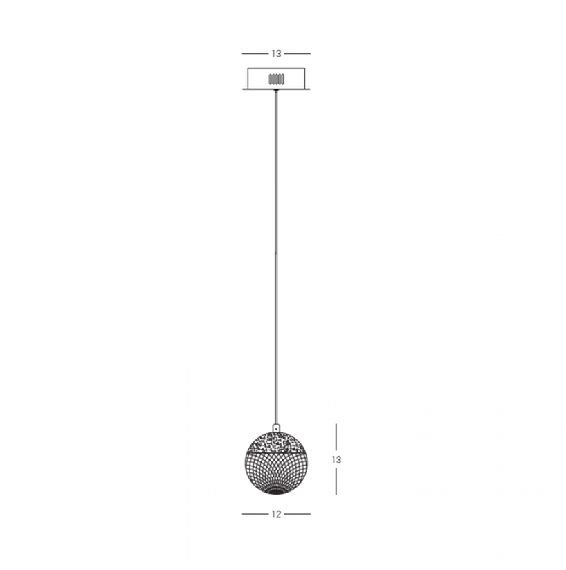 9W LED pakabinamas šviestuvas, aukso sp., 3000K, 25323