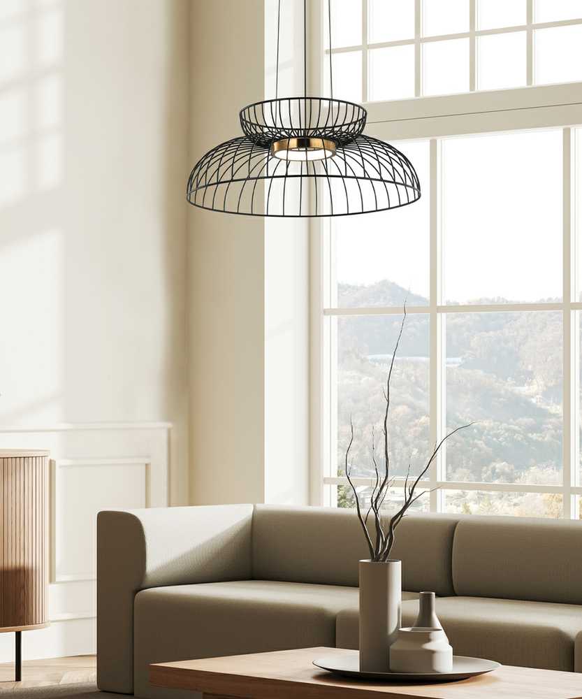 9W LED pakabinamas šviestuvas IGOR, bronzos/juodos sp., 3000K, 4303800