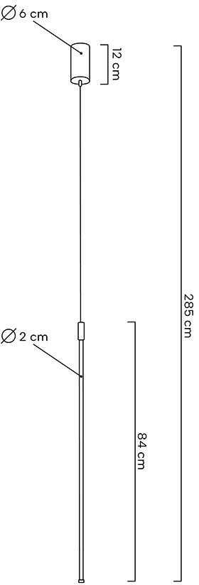 9W LED pakabinamas šviestuvas OMBRE 80, baltas, 3000K