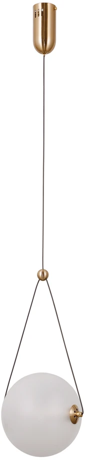 Lubinis šviestuvas Italux 9W LED pakabinamas šviestuvas RASTIA, aukso/baltos sp., 3000K