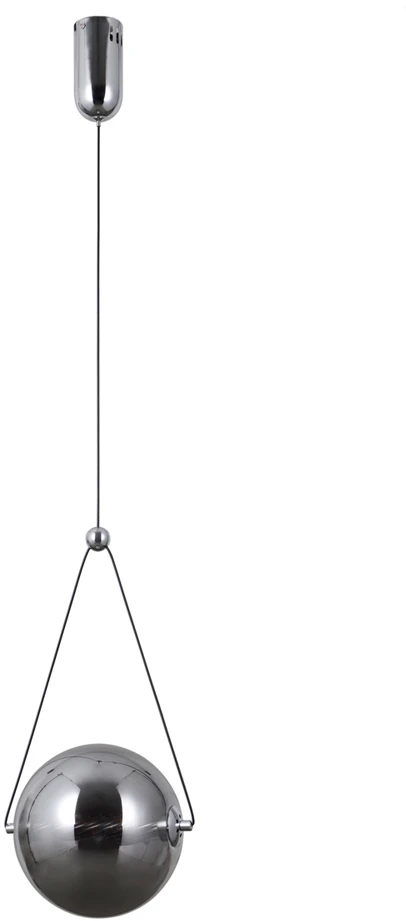 Lubinis šviestuvas Italux 9W LED pakabinamas šviestuvas RASTIA, chromo/dūmų sp., 3000K