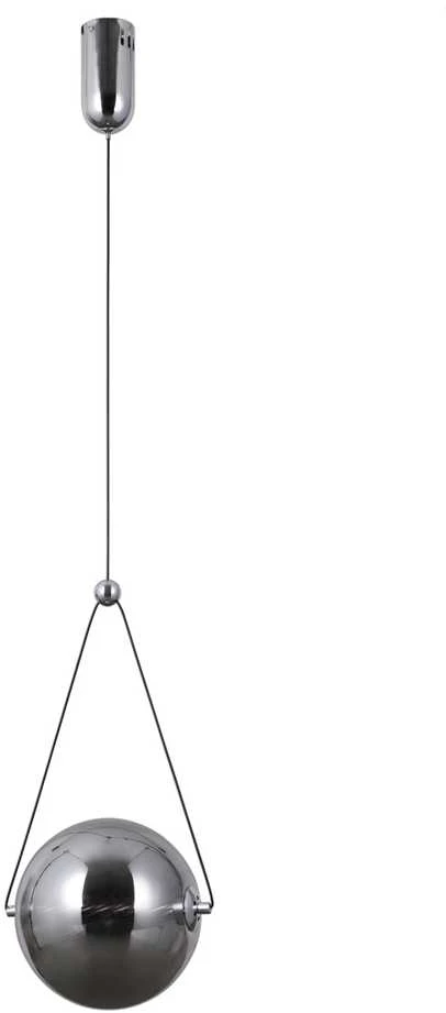 Lubinis šviestuvas Italux 9W LED pakabinamas šviestuvas RASTIA, chromo/dūmų sp., 3000K