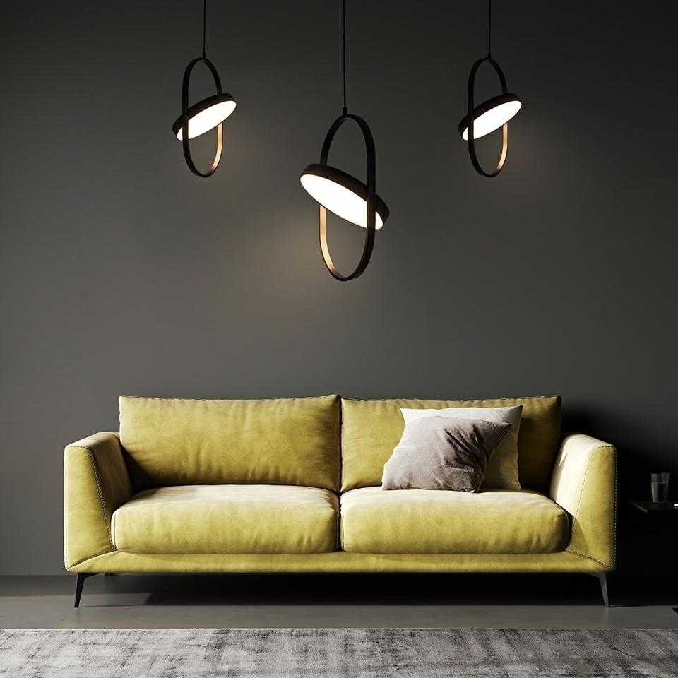 9W LED pakabinamas šviestuvas SPINNER 19, juodas, 3000K