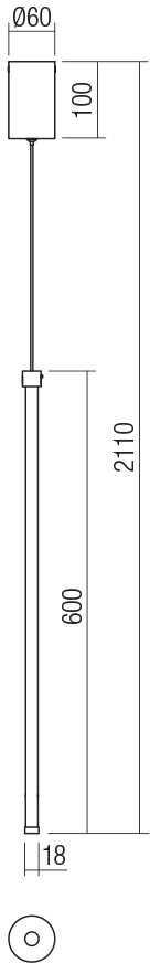 9W LED pakabinamas šviestuvas TABOO, žalvario sp., 3000K