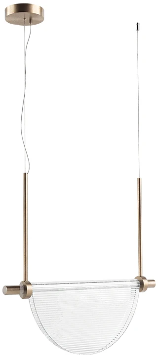 9W LED pakabinamas šviestuvas, žalvario sp./skaidrus, 2700/3000K, dimeriuojamas, 26173
