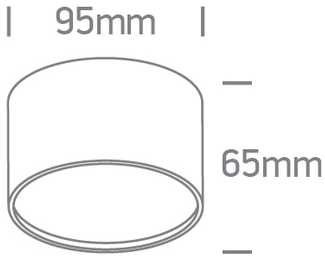 Lubinis šviestuvas 9W LED paviršinis šviestuvas, baltas, 3000/4000/5000K, 12109M/W/V