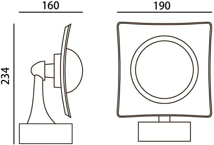 Pakabinamas šviestuvas 9W LED sieninis fasado šviestuvas ISOLA 4K, juodas, 4000K