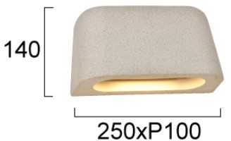 Sieninis šviestuvas 9W LED sieninis fasado šviestuvas KRABI, smėlio sp., 3000K, IP65, 4319901