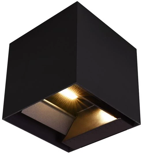 Sieninis šviestuvas 9W LED sieninis įkraunamas šviestuvas su saulės baterija ir judesio davikliu, juodas, 3000/4000/5000K, IP65