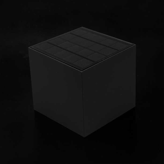 Sieninis šviestuvas 9W LED sieninis įkraunamas šviestuvas su saulės baterija ir judesio davikliu, juodas, 3000/4000/5000K, IP65