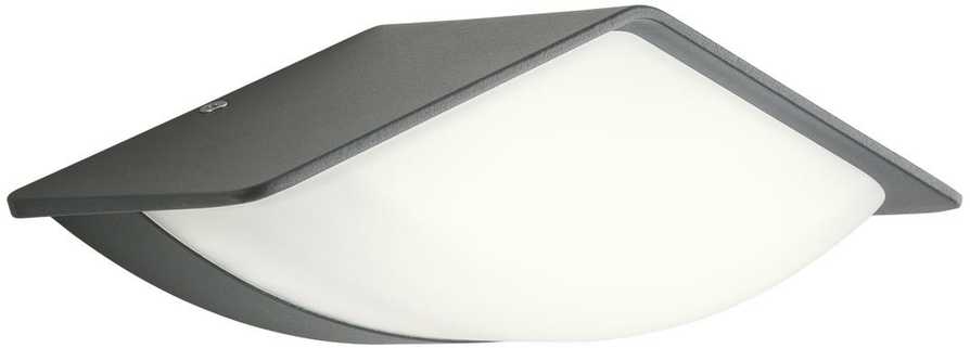 9W LED sieninis lauko šviestuvas CHALET, tamsiai pilkas, 3000K, IP54, 90001