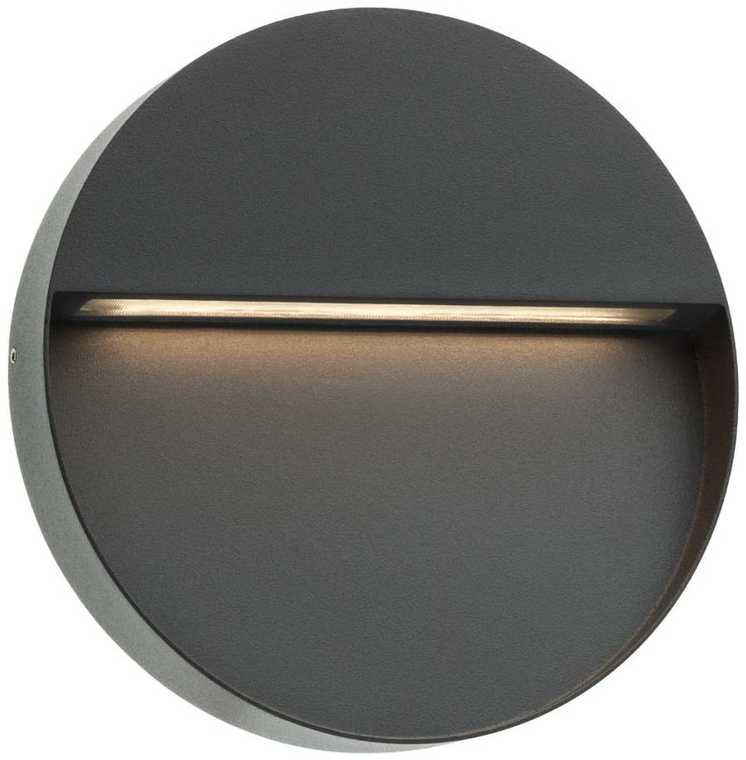 9W LED sieninis lauko šviestuvas EVEN, tamsiai pilkas, 3000K, IP54, 9624