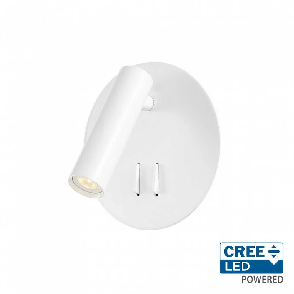 V-tac 9W LED sieninis šviestuvas, baltas, 3000K