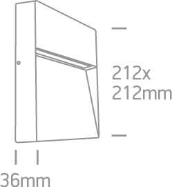 9W LED sieninis šviestuvas, baltas, 3000K, 67360A/W/W