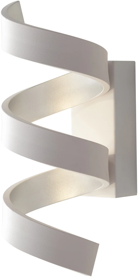 9W LED sieninis šviestuvas HELIX, baltos/sidabro sp., 3000K