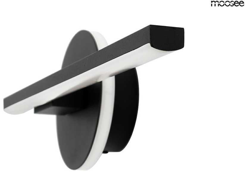 9W LED sieninis šviestuvas HORIZON, juodas, 3000K