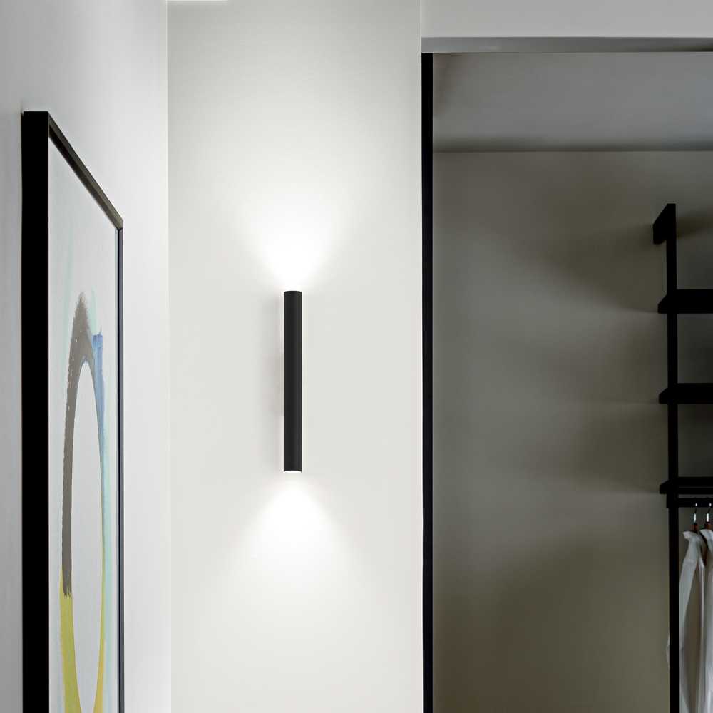 9W LED sieninis šviestuvas LOOK, juodas, 3000K, šviečia į viršų ir į apačią, 353333