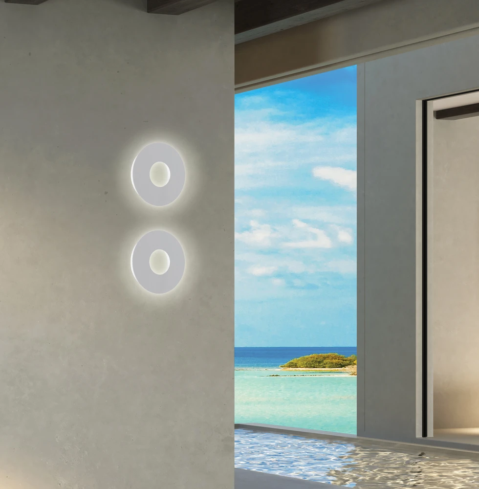 9W LED sieninis šviestuvas SANTORINI, baltas, 3000K, IP44, 4350600