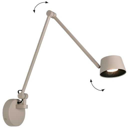 9W LED sieninis šviestuvas SAVINA, smėlio sp., 3000K, dimeriuojamas, 4329601