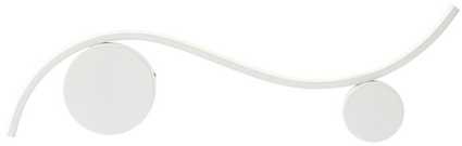 9W LED sieninis šviestuvas WAVE, baltas, 3000K