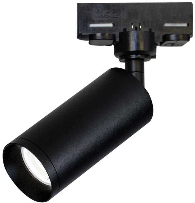 9W LED šviestuvas į 3 fazių bėgelius, juodas, 3000K, S059-15