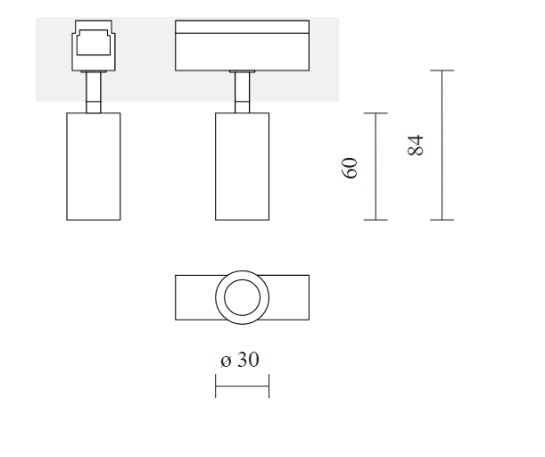 9W LED šviestuvas SPOT į magnetines sistemas INSIGHT, juodas, 4000K