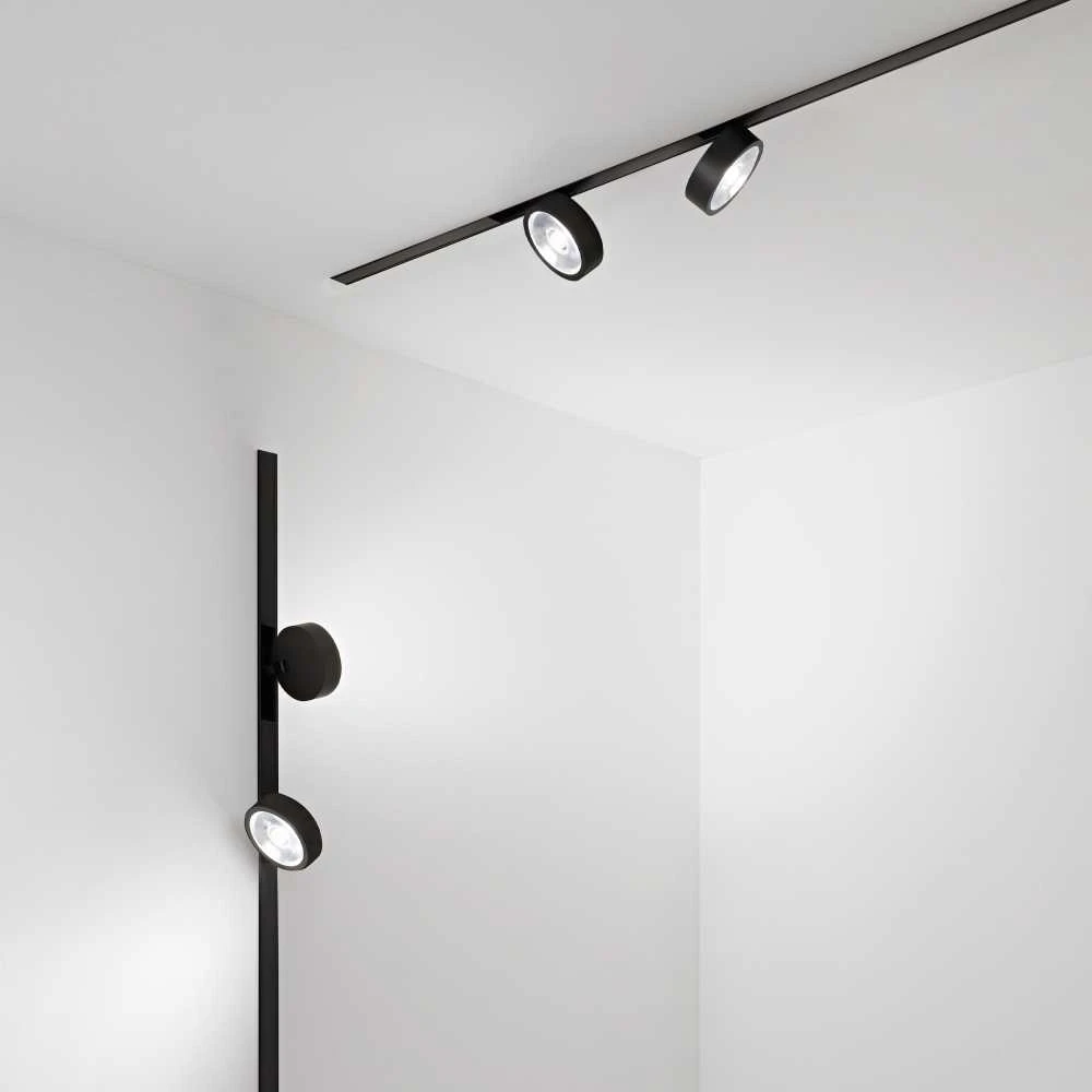 Pakabinamas šviestuvas Ideal Lux Magnetinis šviestuvas Ego Track Flat Single 09W 3000K On-Off Bk