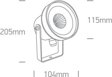 9W LED įsmeigiamas sodo šviestuvas, antracito sp., 3000K, 67196C/AN/W