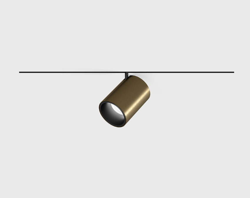9W LED šviestuvas TUB M į magnetinę sistemą PICO_LINE, žalvario sp., 3000K