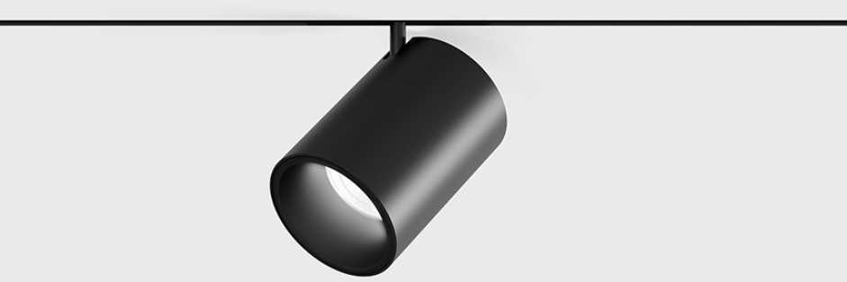 9W LED šviestuvas TUB M į magnetinę sistemą PICO_LINE, juodas, 3000K, 36°, dimeriuojamas