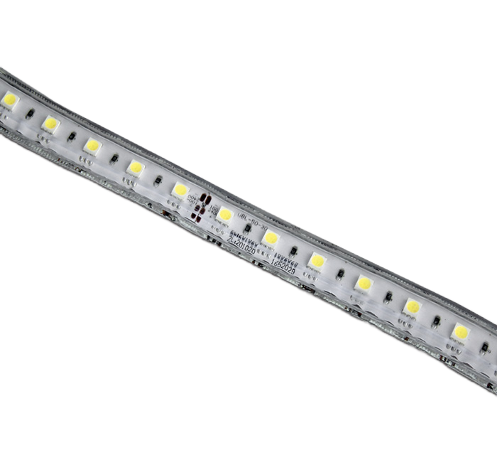 9W/m LED juosta, 230V, 3000K, IP65, 50m ritė, 7860/W