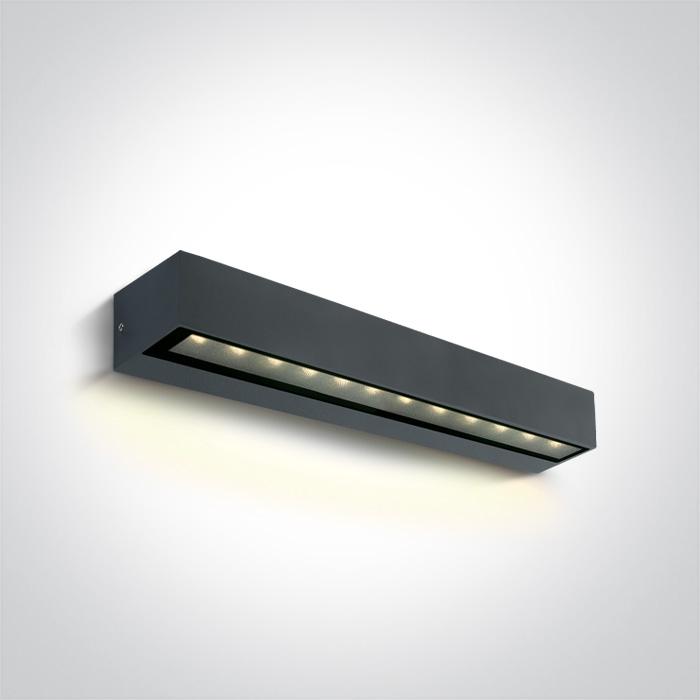 9W sieninis lauko šviestuvas, antracito sp., 3000K, IP65, 67526A2/AN/W
